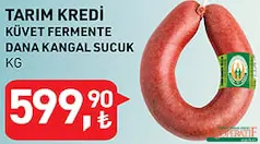 TARIM KREDİ KÜVET FERMENTE DANA KANGAL SUCUK KG TARIM KREDİ KÜVET FERMENTE DANA KANGAL SUCUK KG